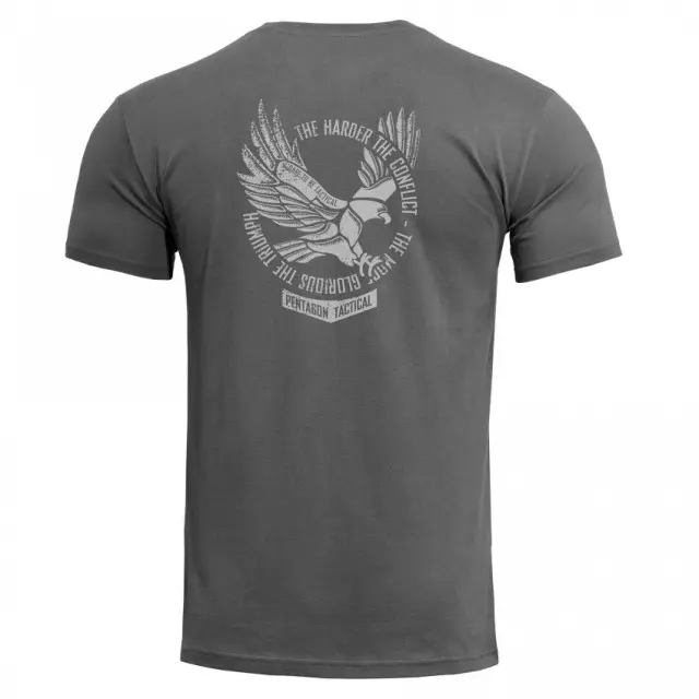 Pentagon Ageron "Eagle" T-Shirt-Μπλουζάκι Μακό για Τακτική - Καθημερινή Χρήση - 08WG-Wolf Grey-Γκρί Ανοιχτό