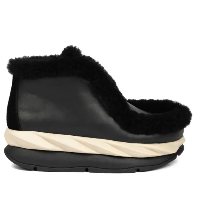 4ccccees Μποτάκια Γυναικείο δέρμα Nubuck Μαύρο CES/100107 BLACK