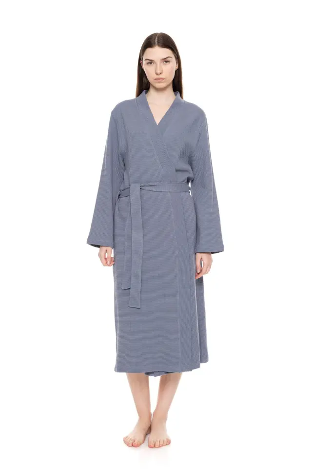 WN-1240 - Cosmos Blue - ROBE LONG WAFFLE NOS