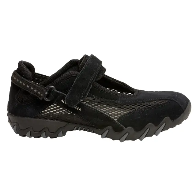 Mephisto Μπαρέτες Γυναικείο δέρμα suede/ύφασμα Μαύρο MEP/NIRO BLACK/MESH