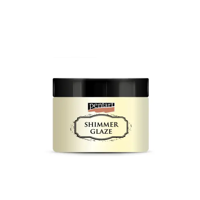 Shimmer glaze, Pentart, Λευκό περλέ,150ml