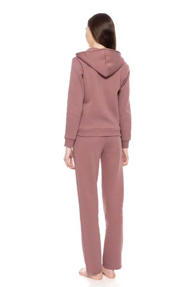 W1648 - Earth Red - HOMEWEAR ZIPPER SOFT SOLID 3