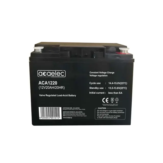 ΜΠΑΤΑΡΙΑ AGM VRLA 12V 20AH/20HR 5,4kg 177X75X165MM / ACA1220