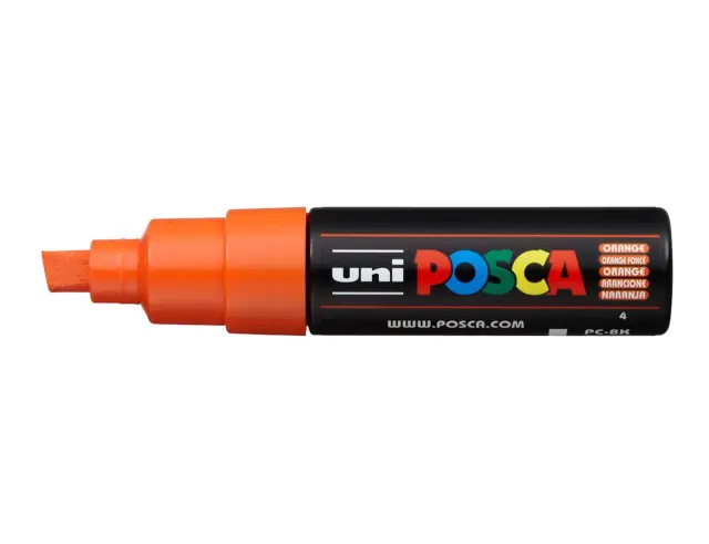 Μαρκαδόρος Σχεδίου Uni Posca PC-8K με πάχος μύτης 8.0mm - OrangePC-8K(E) - ΠOPTOKAΛI