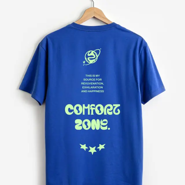 T-shirt Noshame® Μπλέ με τύπωμα Comfort Zone - 132530 - XXL 2