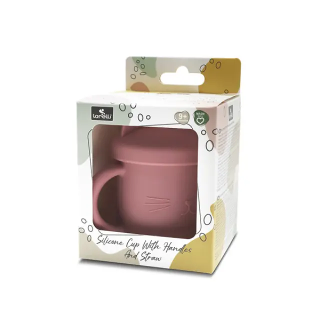 Lorelli Κύπελλο Σιλικόνης Με Καλαμάκι Natural Deep Pink 10230660002 3