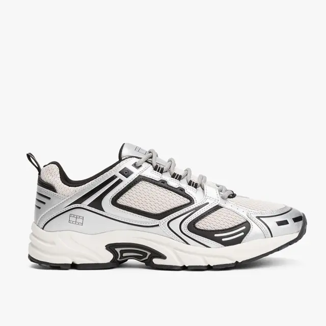 Ανδρικά Sneakers Tommy Hilfiger EM0EM01572 BDS Ασημί Μαύρο Ασημί - 44
