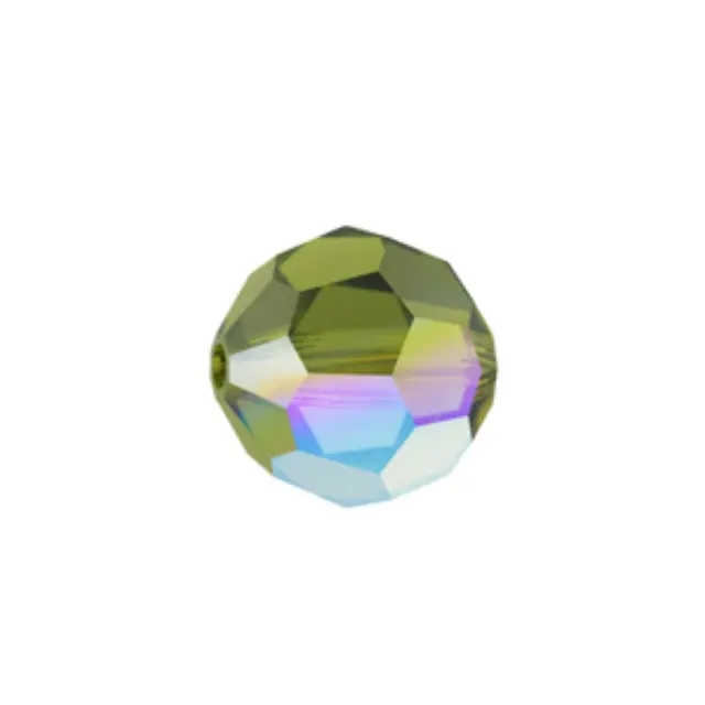 Swarovski 5000 Faceted Round Olivine AB 6mm - 10τεμ