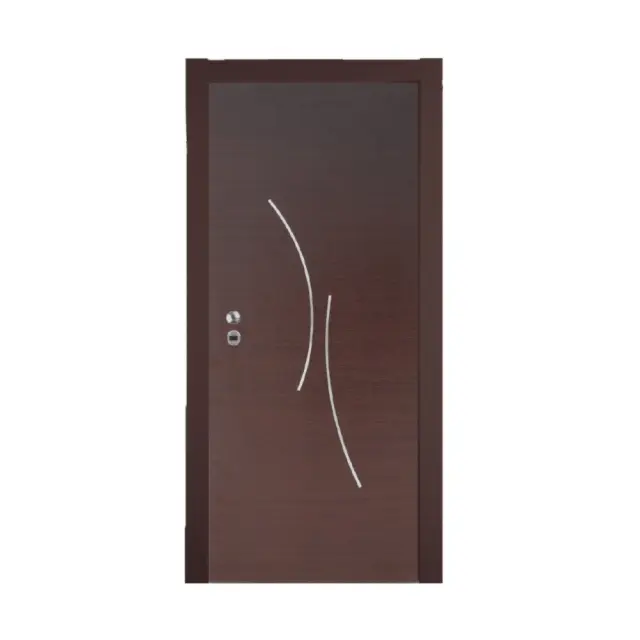 Εσωτερική Πόρτα Wenge με inox ΚΠ 116 3