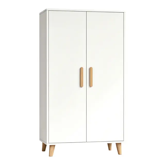 Ντουλάπι Tamera pakoworld λευκό με φυσική απόχρωση MDF 60x30x120εκ 3