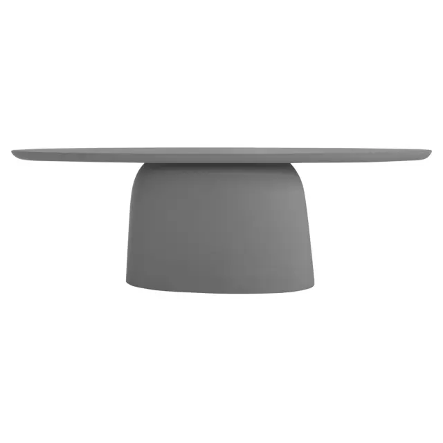 ΤΡΑΠΕΖΙ ΤΡΑΠΕΖΑΡΙΑΣ ΟΒΑΛ FB96577.01 ΓΚΡΙ FIBER CEMENT 240x100x75Υεκ. 3
