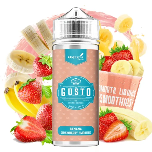 Banana Strawberry Smoothie 20ml (120ml) - Gusto by Omerta