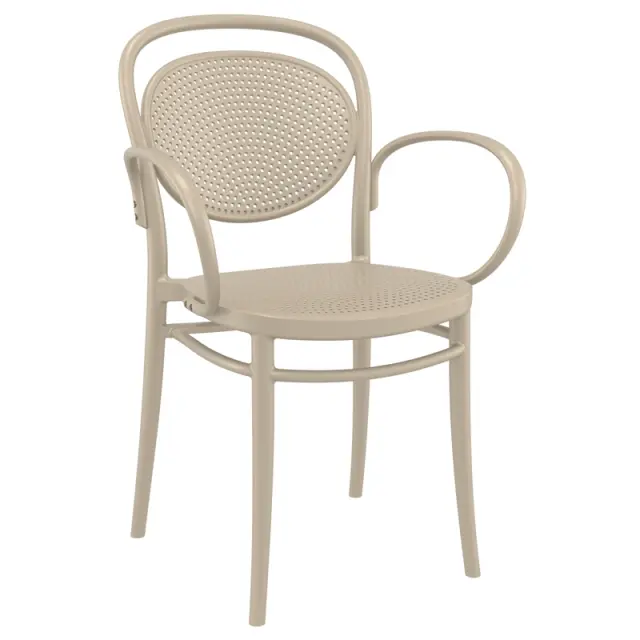 Πολυθρόνα Στοιβαζόμενη MARCEL Dove Grey PP 57x52x85cm