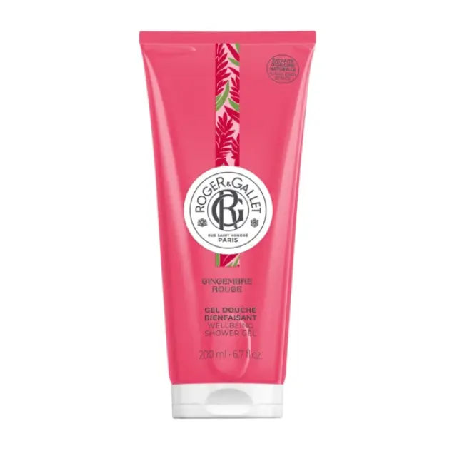 Roger & Gallet Gingembre Rouge Wellbeing Shower Gel Ενυδατικό Αφρόλουτρο Gel με Αλόε Βέρα & Άρωμα Τζίντζερ Ρόδι & Μανταρίνι 200ml