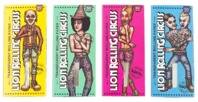 Lion Rolling Circus Χαρτάκια 1¼ - Διάφανα Transparent 50φ.