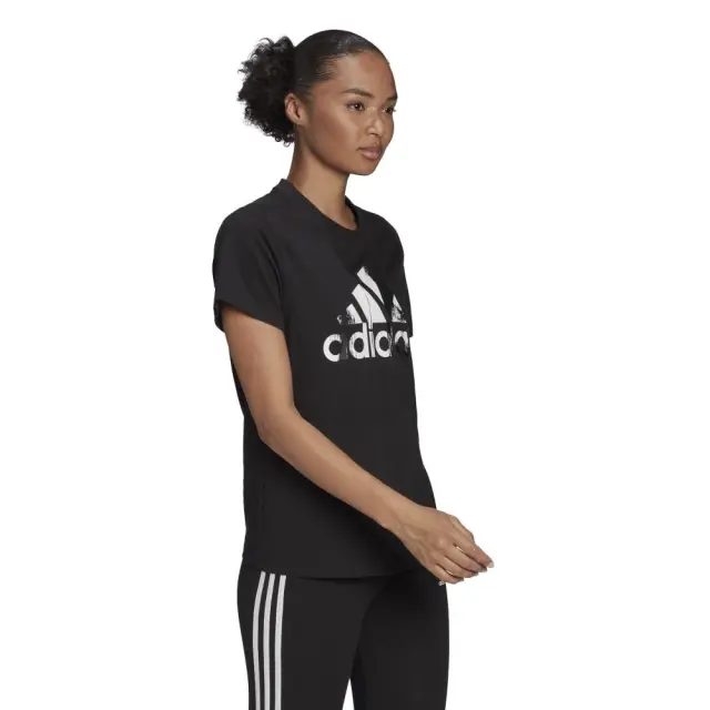 adidas Essentials Print Logo Cotton T-Shirt (HD9328-Black) - Μαύρο - XS 3