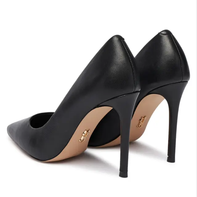 Γυναικείες Δερμάτινες Γόβες Steve Madden Thrive 11003887-017 Μαύρες Μαύρο - 36 3