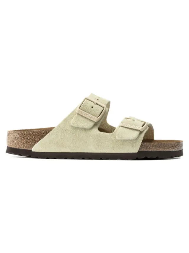 Birkenstock Πέδιλα Unisex δέρμα suede Μπεζ BIR/ARIZONA SOFT 1021462 ALMOND 3