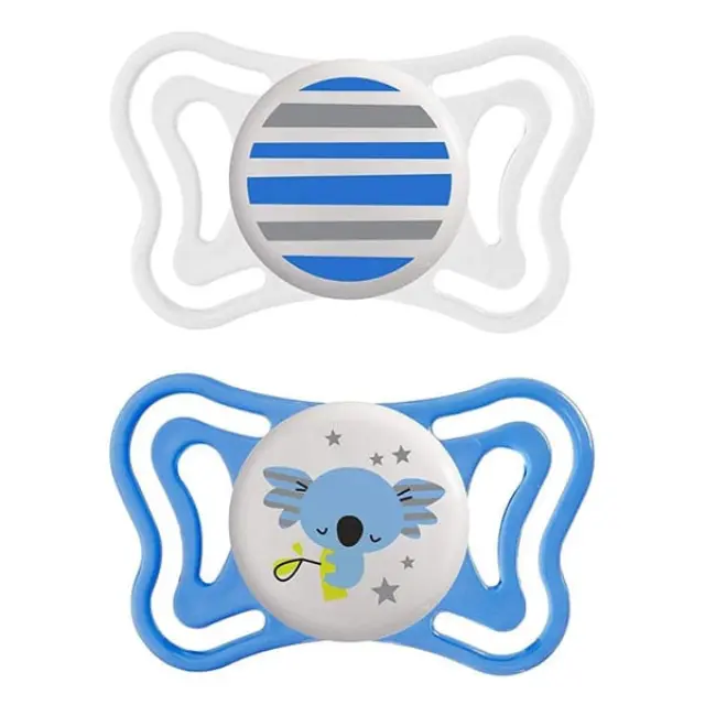 Chicco Physioforma Light Ορθοδοντικές Πιπίλες Σιλικόνης Νυκτός με Θήκη Coala - Pink-White για 6-16 μηνών 2τμχ