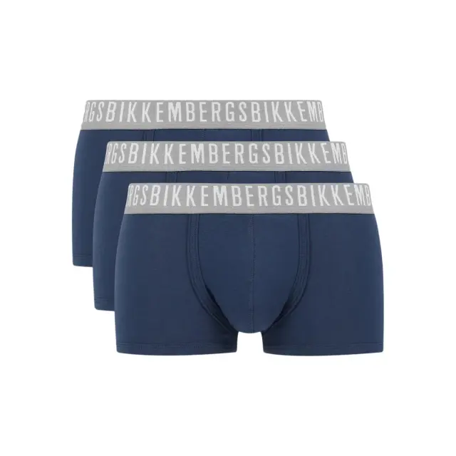 Bikkembergs Ανδρικό Boxer Classic Stretch Cotton - Τριπλό Πακέτο, Χρώμα Σκούρο Μπλε