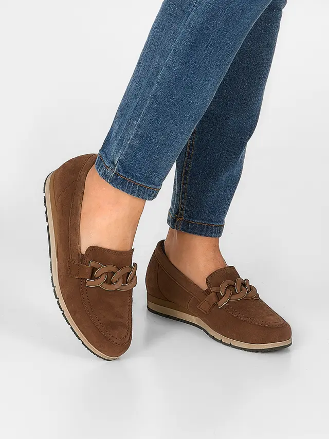 Gabor Μοκασίνια-Loafers Γυναικείο δέρμα Nubuck Καφέ GAB/52415 41-CACAO 2