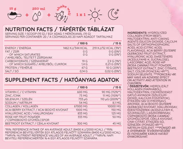 Nutriversum Collagen Heaven Rose Lemonade, 300 g 2