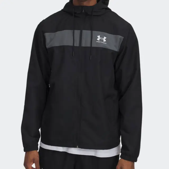 Under Armour Sportstyle Windbreaker Black/Grey 1361621-005 3