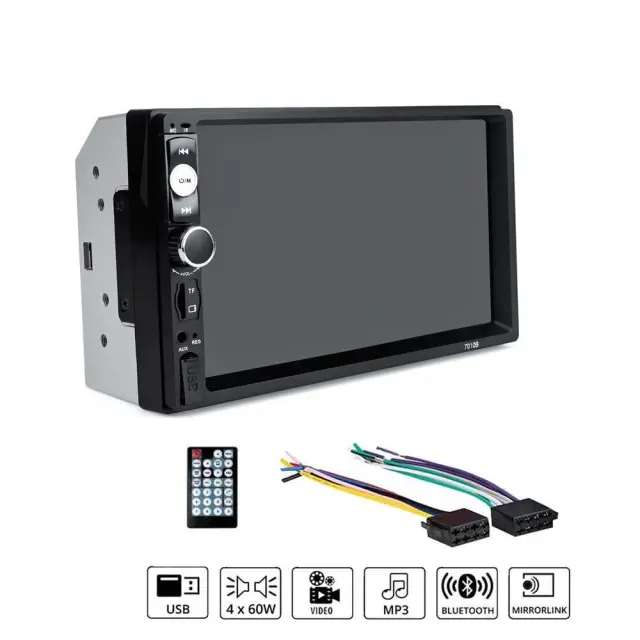 Ηχοσύστημα Αυτοκινήτου 2 DIN Bluetooth, USB, AUX, FM με Οθόνη Αφής 7″ 12V 4x60W 7010B