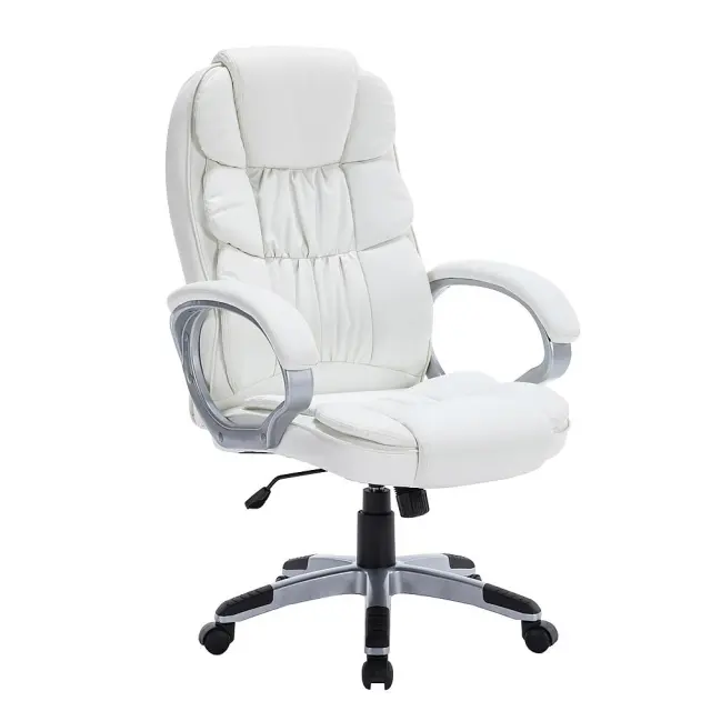 Πολυθρόνα Γραφείου BF7300 Λευκό PU/PVC/Δέρμα 66x72x112/122cm