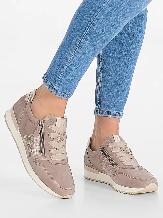 Gabor Sneakers Γυναικείο δέρμα Nubuck Μπεζ GAB/93420 12-RABBIT/PUDER 2