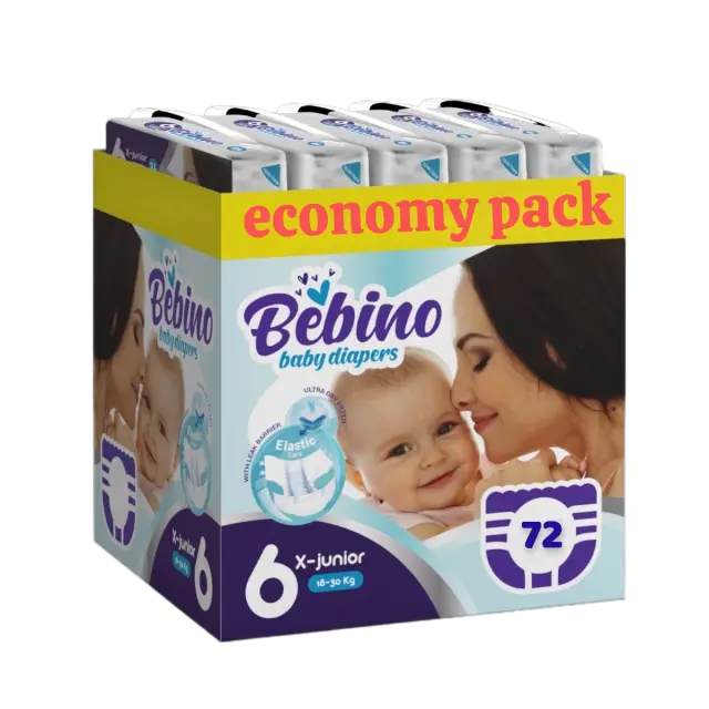 Bebino economy Pack παιδικες πανες xlarge no6 18-30 kg 72 τμχ
