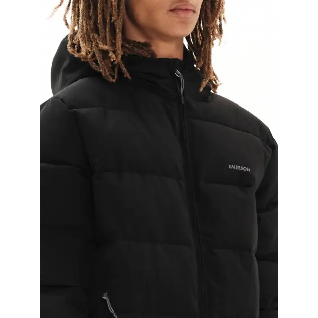 Emerson Men's Jacket with Hood (222.EM10.145-Black) - Μαύρο - XXL 3