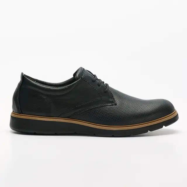 Imac Δετά-Oxfords Ανδρικό δέρμα Μαύρο IMA/550360 BLACK - 45