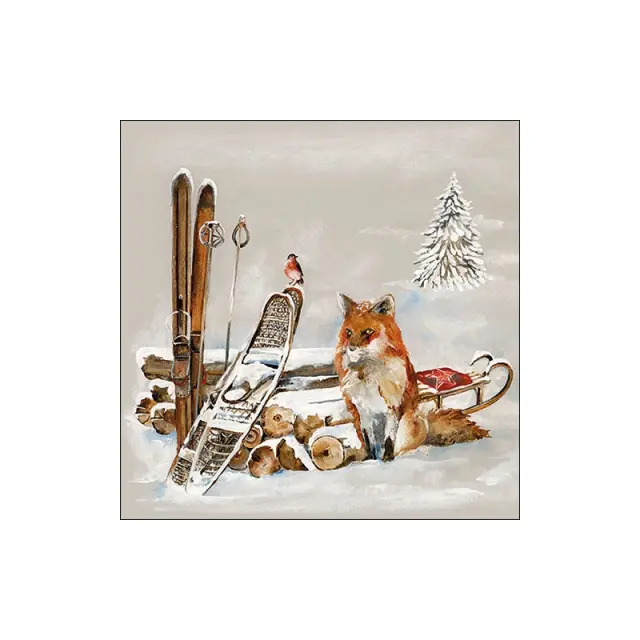 Χαρτοπετσέτα για decoupage, 1τεμ, Fox And Bird