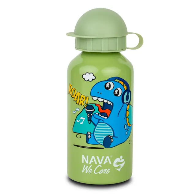 Nava Παιδικό Παγούρι Αλουμινίου Πράσινο 400ml