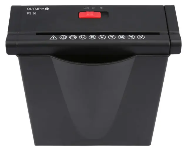 Καταστροφέας Εγγράφων P2 6xA4 7lt Μαύρo OLYMPIA PS 36 2