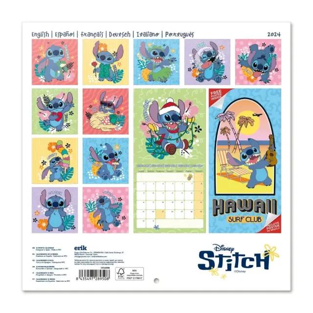 Ημερολόγιο LILO + STITCH - Stitch Wall Calendar 2024 (CP24098) 3