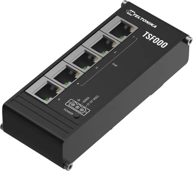 Teltonika TSF000 Industrial unmanaged PoE switch for DIN rail