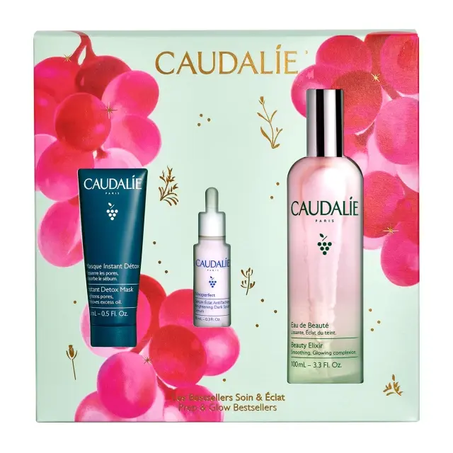 Caudalie Set Prep + Glow Bestsellers Trio Beauty Elixir 100ml + Ορός κατά των Κηλίδων 10ml + Μάσκα Αποτοξίνωσης 15ml