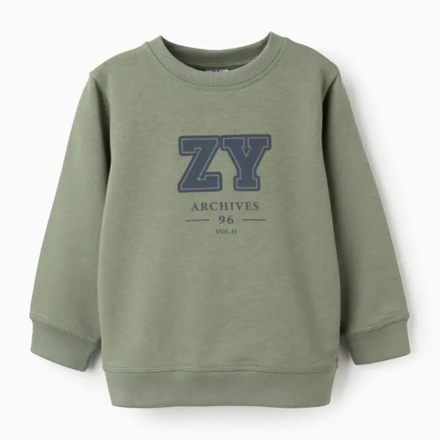 Zippy Φούτερ Χρώμα Σκούρο Πράσινο για Αγόρι