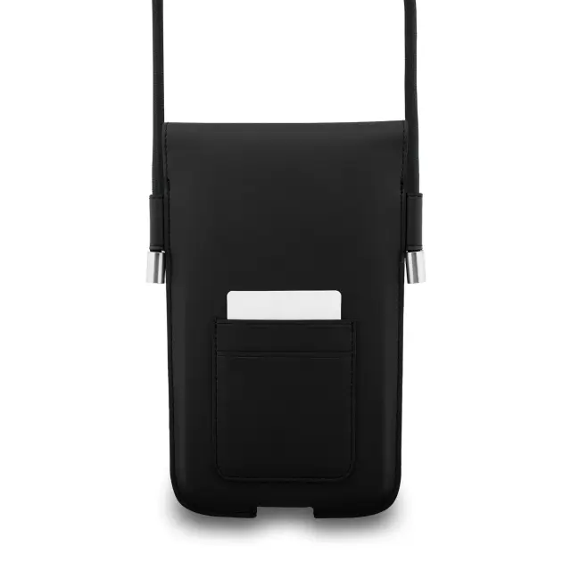 Lacoste PVC Blend Monogram Metal Logo Phone Pouch XL Black 2
