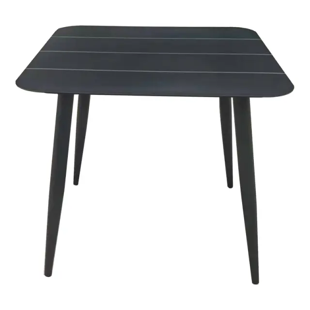 Τραπέζι Vista pakoworld αλουμίνιο σε μαύρη απόχρωση 80x80x72εκ 2