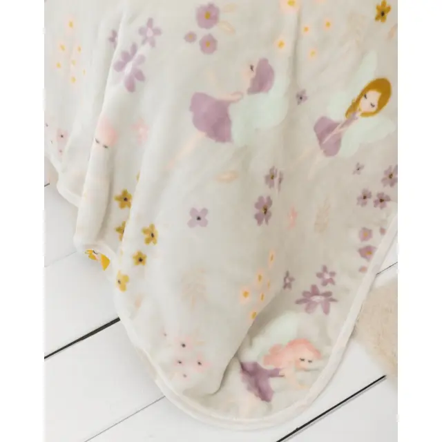 Nima Kids Κουβέρτα Βελουτέ Μονή 160x220 - Fairielle Μπεζ, Ροζ 2