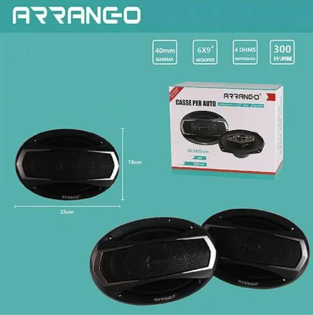 Σετ Ηχεία Αυτοκινήτου Arrango 6x9" (2 Δρόμων) 2