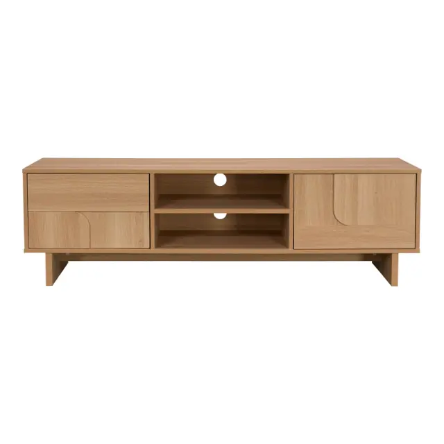 Έπιπλο τηλεόρασης Jenfia pakoworld mdf σε φυσική απόχρωση 150x39x45,5εκ 3