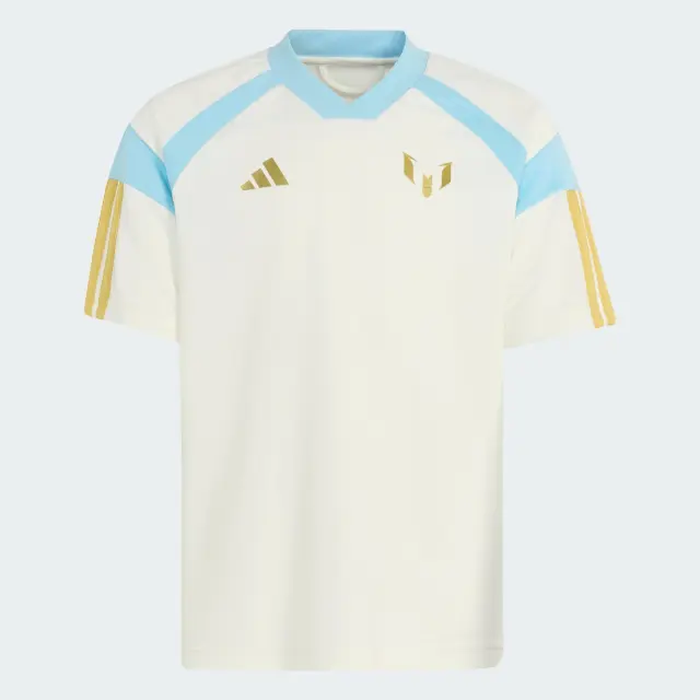 Adidas Messi Παιδικό T-Shirt Κοντομάνικο Μπεζ Γαλάζιο KH2858 - 11-12 χρονών