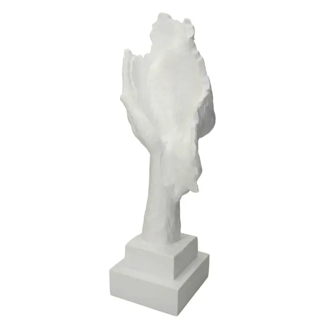 Διακοσμητικό Πρόσωπο Λευκό Polyresin 15.5x13x33cm 2
