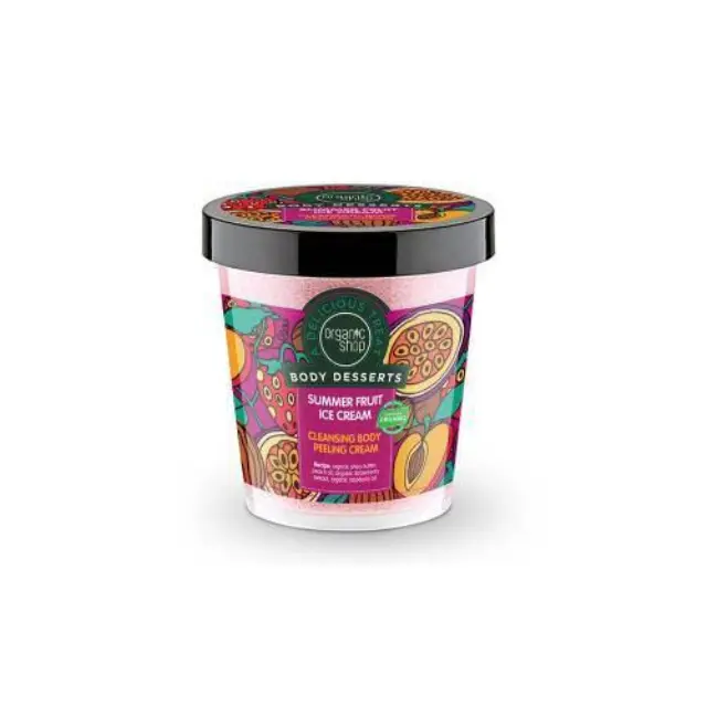 Organic Shop by Natura Siberica Body Desserts Summer Fruit Ice Cream Καλοκαιρινό Παγωτό Φρούτων Peeling Σώματος, 450ml