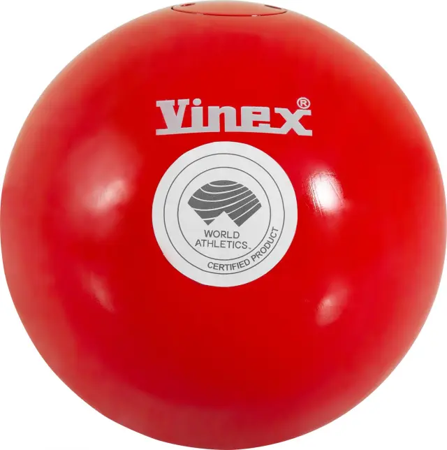 VINEX Σφαίρα Λειασμένη 6Kg World Athletics Approved, Κόκκινη (48462)