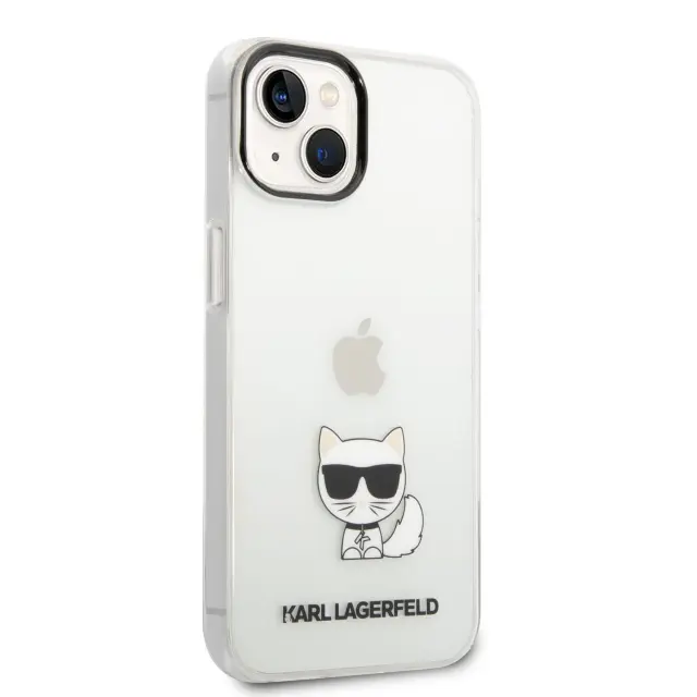 Karl Lagerfeld Choupette Logo Case for iPhone 14 Plus Transparent 3